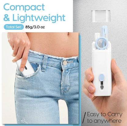 7-In-1 Multi-Device Cleaning Kit – Versatile Dust Brush for Keyboards, Screens & Earphones for Computers, Tablets & Bluetooth Devices